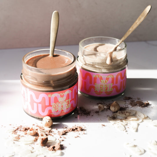 ESTYWELL Proteinový veganský mandlový krém s bílou čokoládou