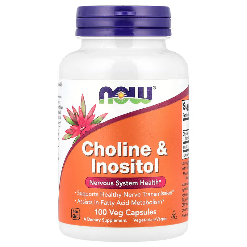 NOW Foods Choline & Inositol 500 mg – balenie 100 veg kapsúl