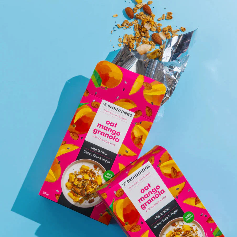 2 balenia produktu The Beginnings Granola Mango 200 g