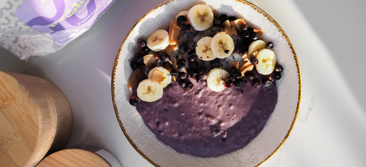 Blueberry & Dragon fruit oats💜