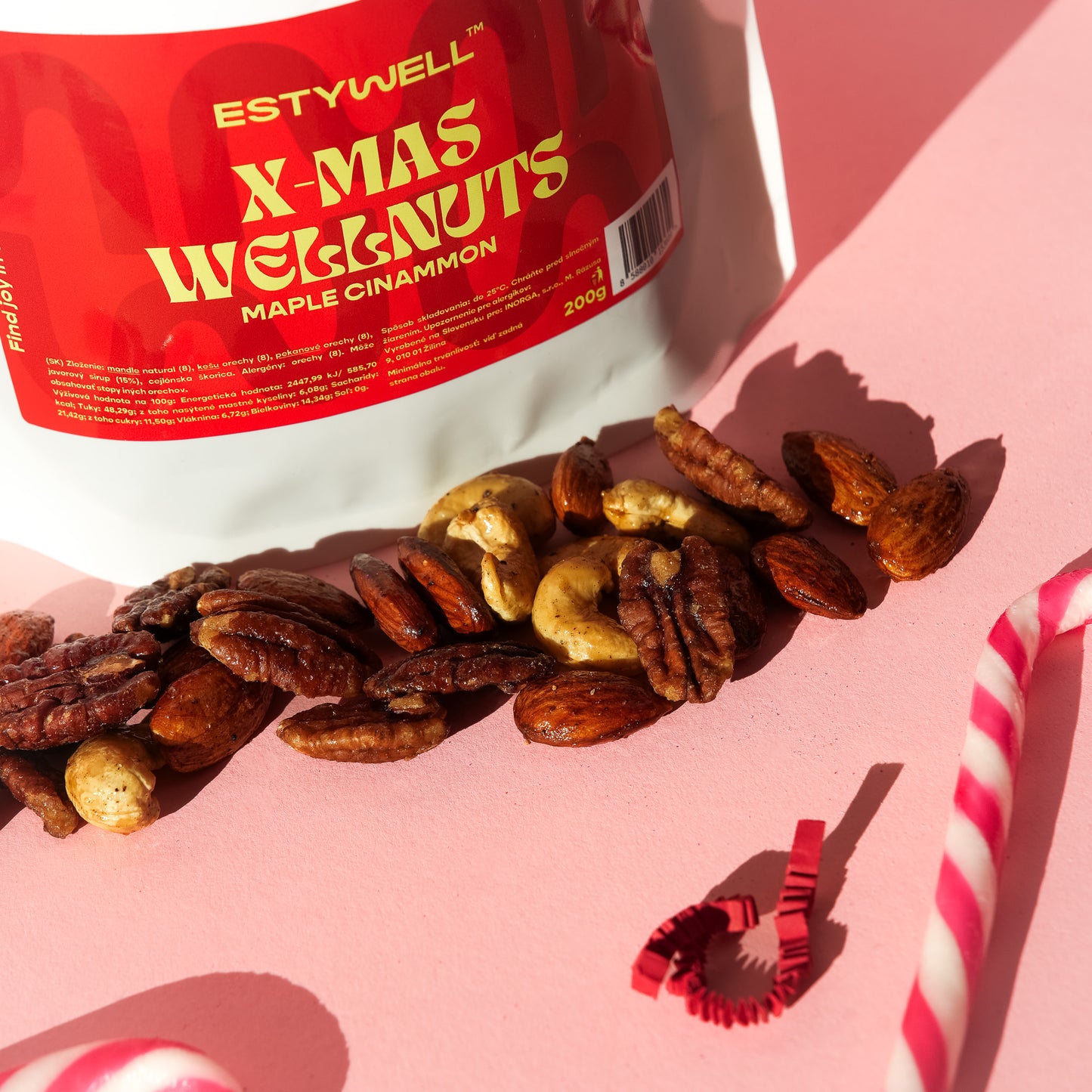 Mix ořechů s javorovým sirupem a skořicí ESTYWELL