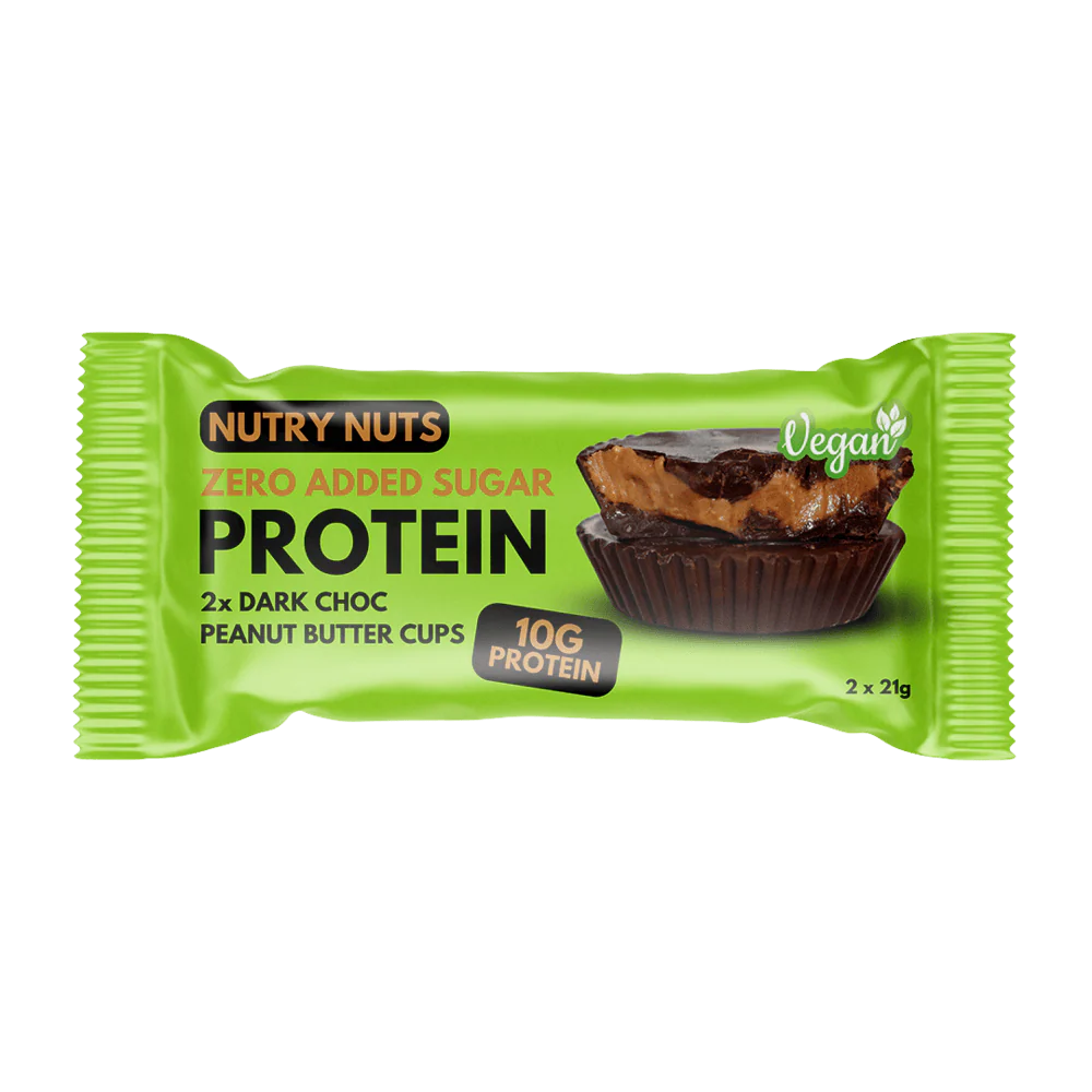 Nutry Nuts horká čokoláda s arašidovým maslom 42 g, vegánsky proteínový snack