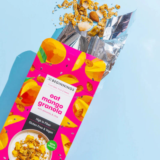 Detail chrumkavej granoly s mangom