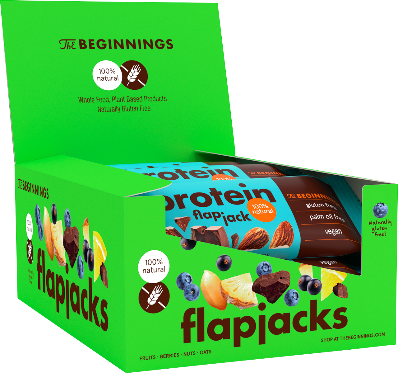 Čokoláda a mandle proteinová flapjack tyčinka – box balenie