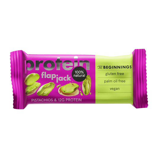 The Beginnings Protein FlapJack Pistácie 60 g – balenie zpredu